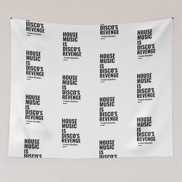 Item preview, House Music Is Disco's Revenge - Frankie Knuckles- (black)  designed and sold by Discothreadz.