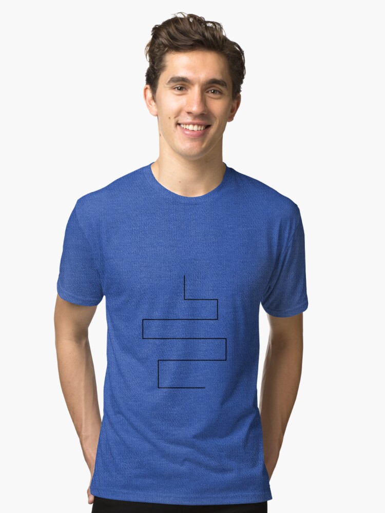 Alternate view of Lines 3 Tri-blend T-Shirt