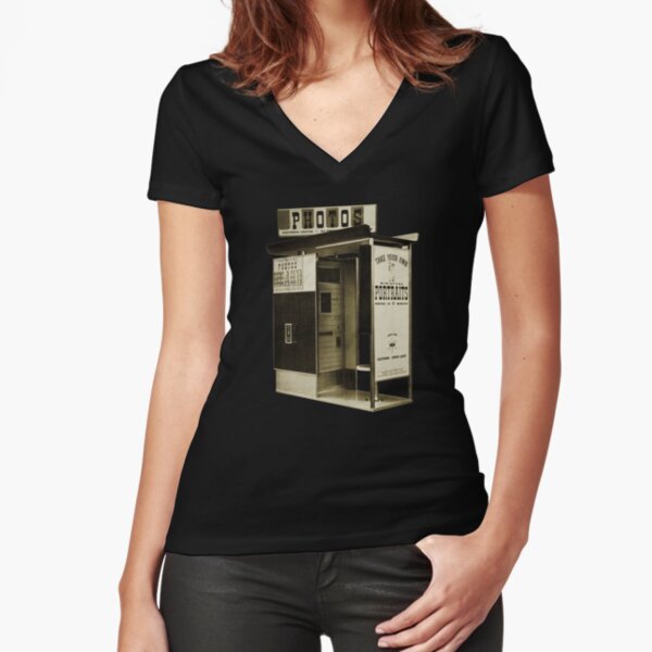 Model 12 Photobooth Fitted V-Neck T-Shirt