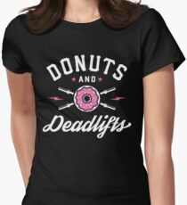 Donuts And Deadlifts Women's Fitted T-Shirt