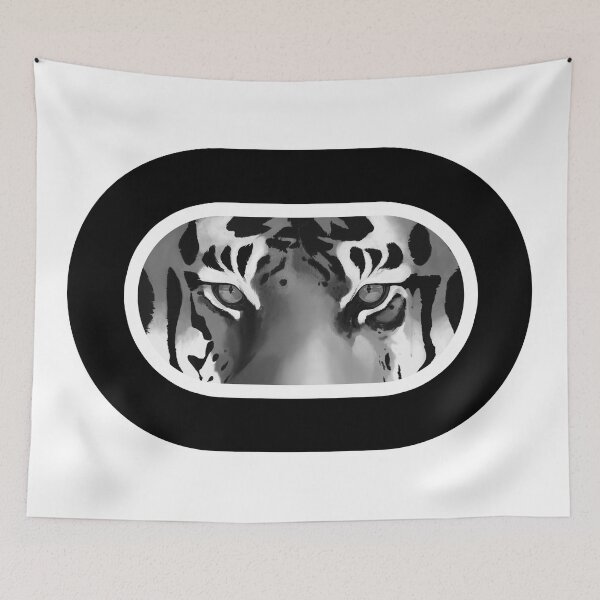 Item preview, Intense stare from a tiger - Black and White variation designed and sold by MoonLitFox.