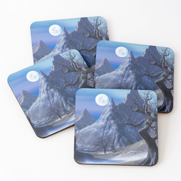 Item preview, Moonlit Mountain Path - Magical Realm Snow Scene designed and sold by GWTF-Designs.
