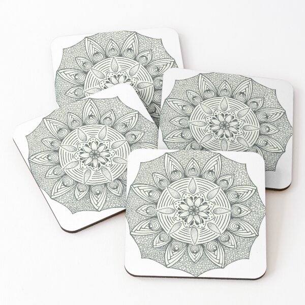 Item preview, Mandala black and white designed and sold by lenaliluna.