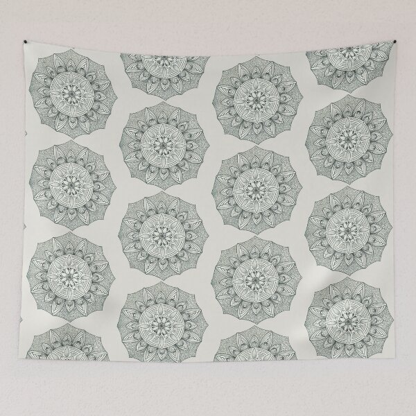 Item preview, Mandala black and white designed and sold by lenaliluna.