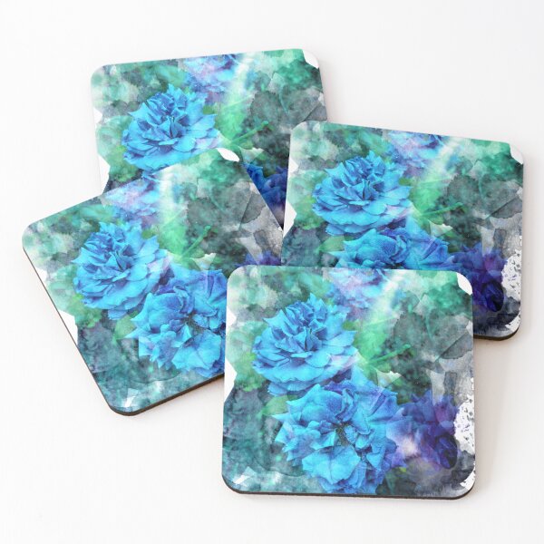 Item preview, Blue Watercolor Roses designed and sold by Minxylynx4.