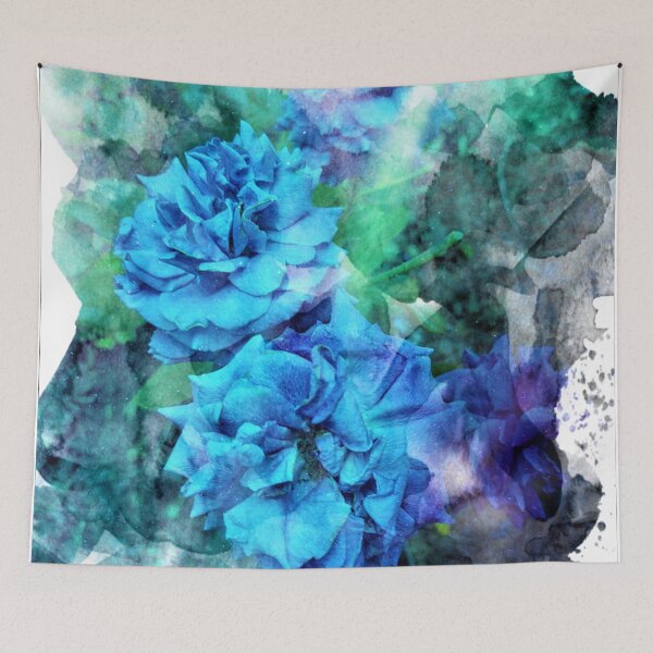 Item preview, Blue Watercolor Roses designed and sold by Minxylynx4.