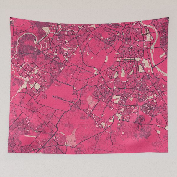 Artikelvorschau, Neu-Delhi Stadtplan von Indien - Blüte entworfen und verkauft von deMAP.