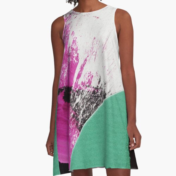 abstract paper collage A-Line Dress