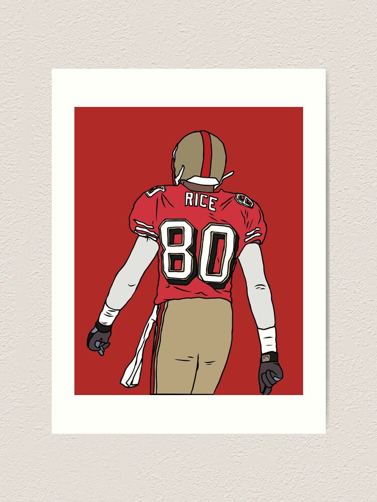 Jerry Rice Back-To Art Print for Sale by RatTrapTees