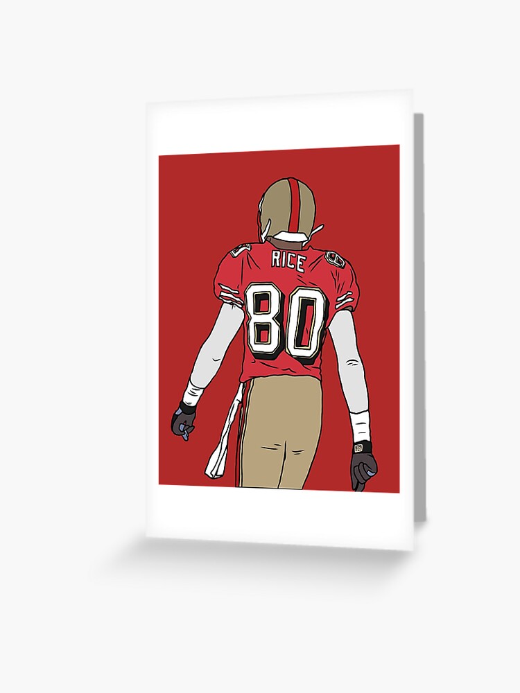 Jerry Rice Back-To Greeting Card for Sale by RatTrapTees