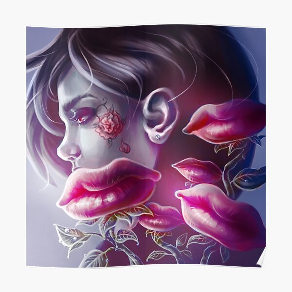 "Lip Bouquet" - Illustration Poster