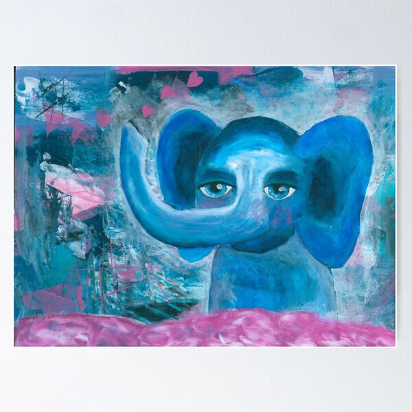 Item preview, Elephant on cloud no 9 designed and sold by lenaliluna.