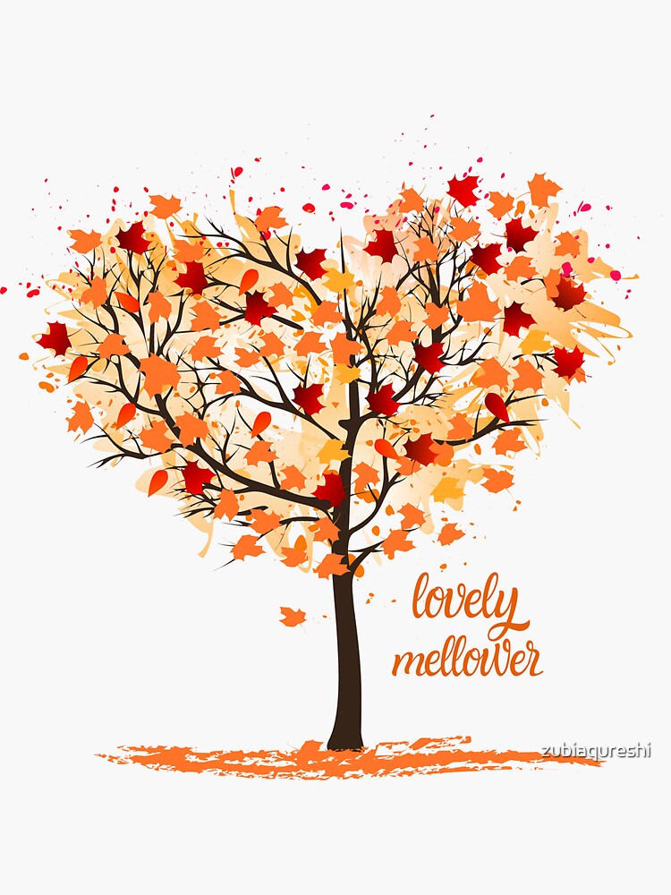 Thumbnail 3 of 3, Sticker, autumn designed and sold by zubiaqureshi.