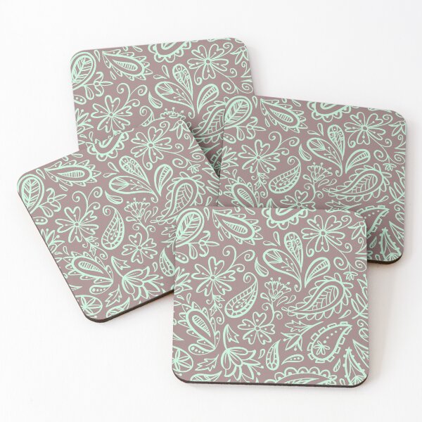 Item preview, Mint Green Paisley  designed and sold by Calista Media.
