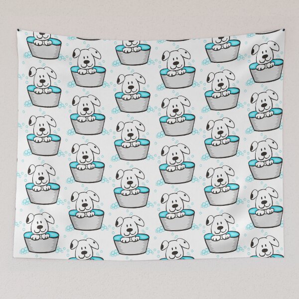 Item preview, Cute Dog in a Bubble Tub. designed and sold by findsbyjune374.