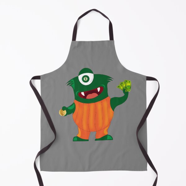 Item preview, Monster holding coin and cash | pumpkin belly funny design | halloween designed and sold by soniashah.