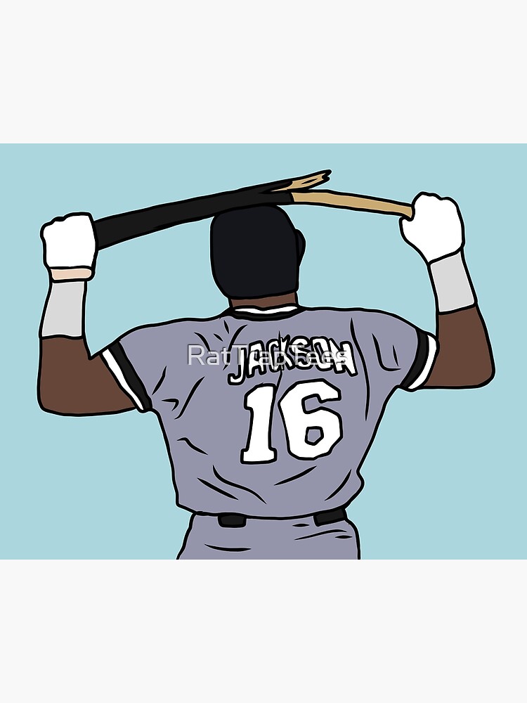 Bo Jackson Breaking A Bat Art Board Print for Sale by RatTrapTees