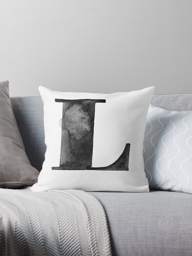 Personalized Pillow Monogram Elegant Alphabet Pillow 40x40 