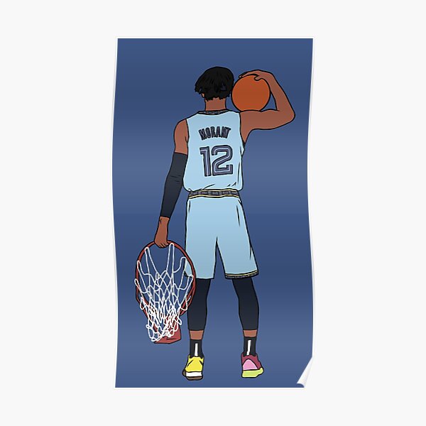 Press Pass Collectibles Ja Morant Authentic Signed Teal Throwback Pro Style Jersey Autographed BAS