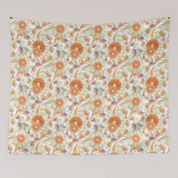 Item preview, Sunburnt Wattle and Eucalyptus Blooms designed and sold by Sketchbook Designs.