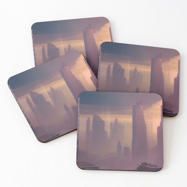 Item preview, 'Scifi Background Asset - The Destroyed Future Dystopia City' designed and sold by Bako24.