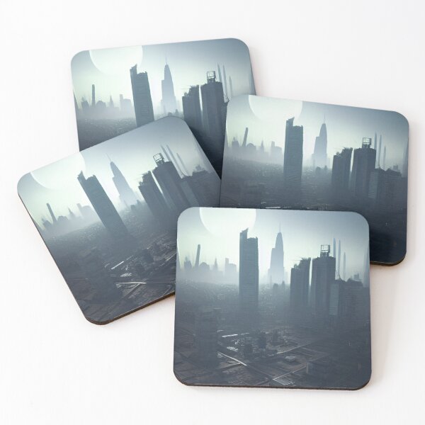 Item preview, 'Scifi Background Asset - The Dystopia City' designed and sold by Bako24.