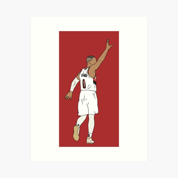 Damian Lillard Waves Goodbye Art Print