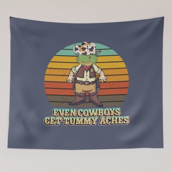 Item preview, even cowboys get tummy aches designed and sold by MrSameeraTop.