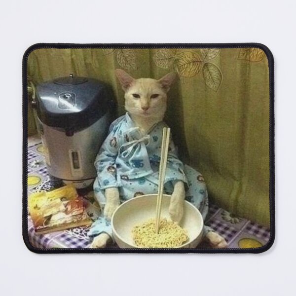 Item preview, Sad Cat Eating Ramen designed and sold by oestra.