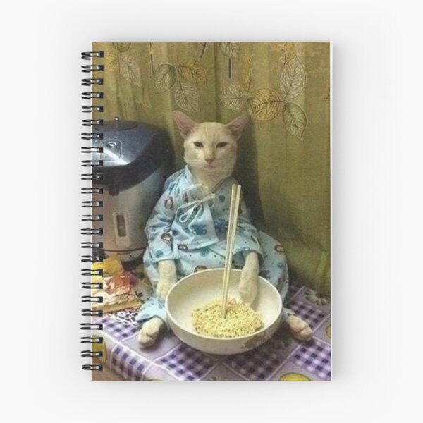 Item preview, Sad Cat Eating Ramen designed and sold by oestra.