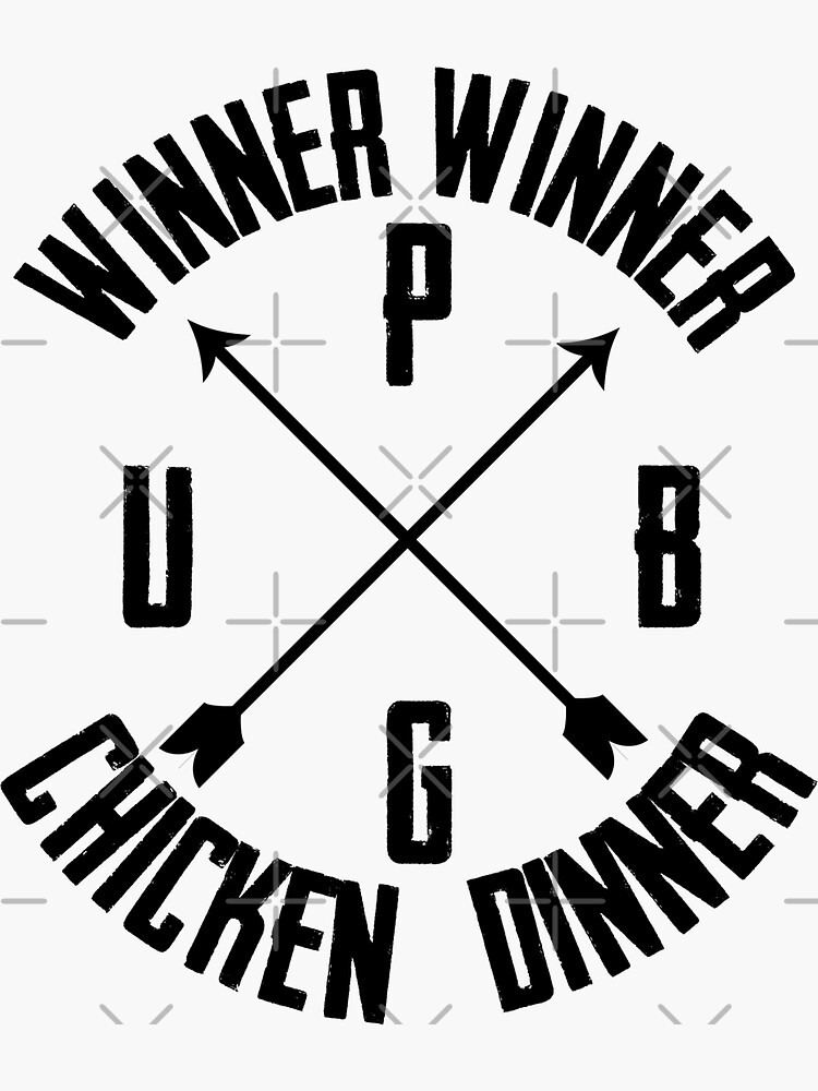 "PUBG - Winner Winner Chicken Dinner Arrows" Sticker for Sale by