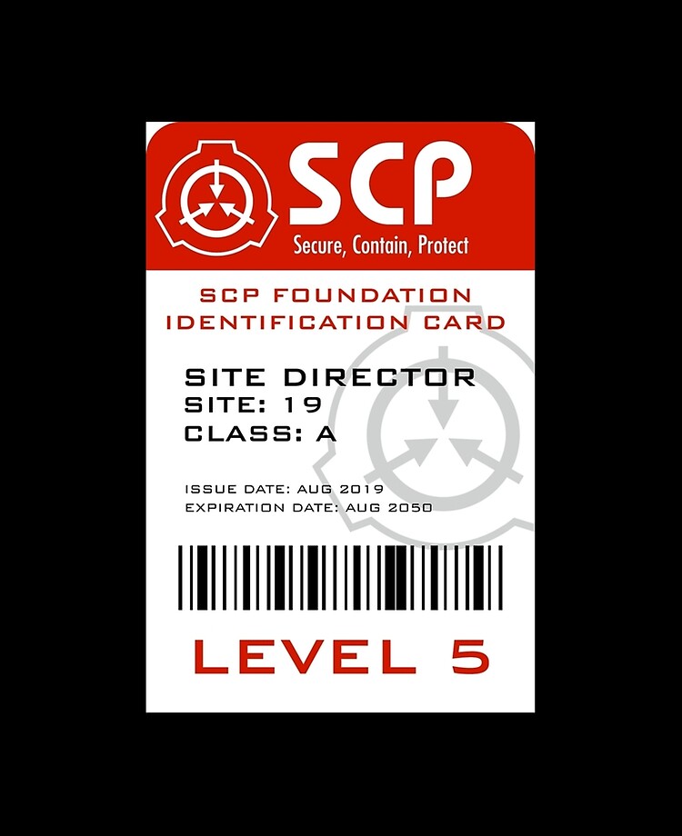 SCP Foundation Secure Access Keycard ID Card Badge Cosplay 