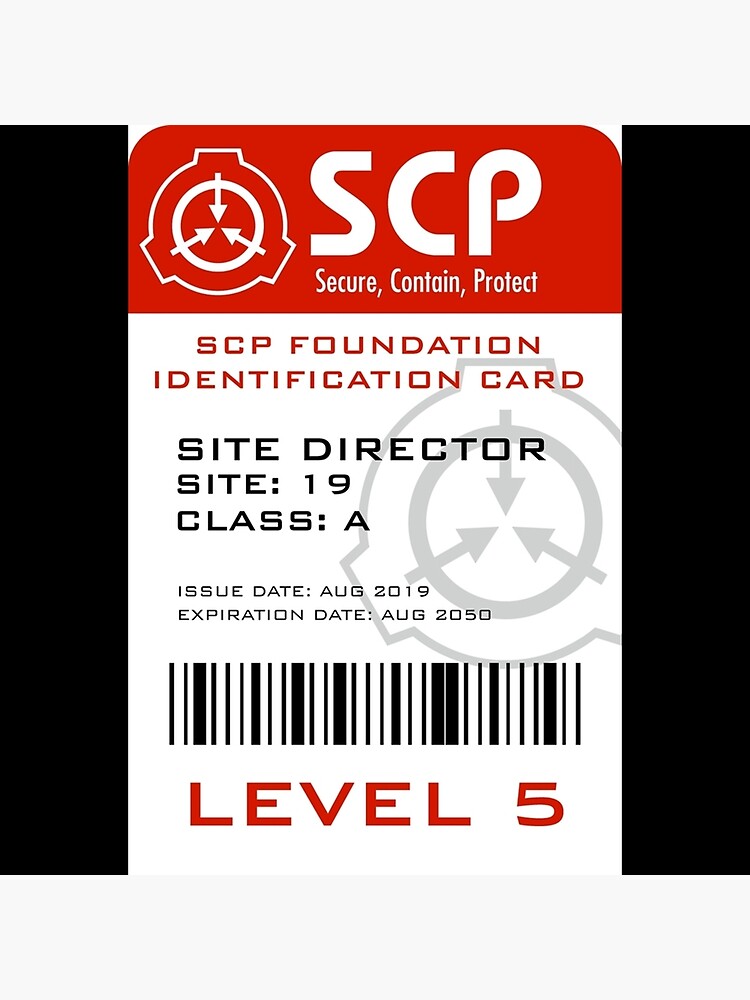 SCP Foundation Departmental ID Card / Badge Customized With 