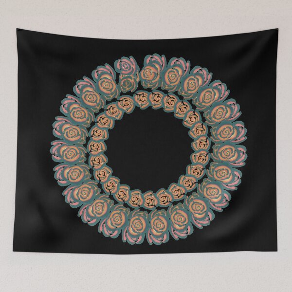 Item preview, Orange Floral Wreath designed and sold by ANoelleJay.