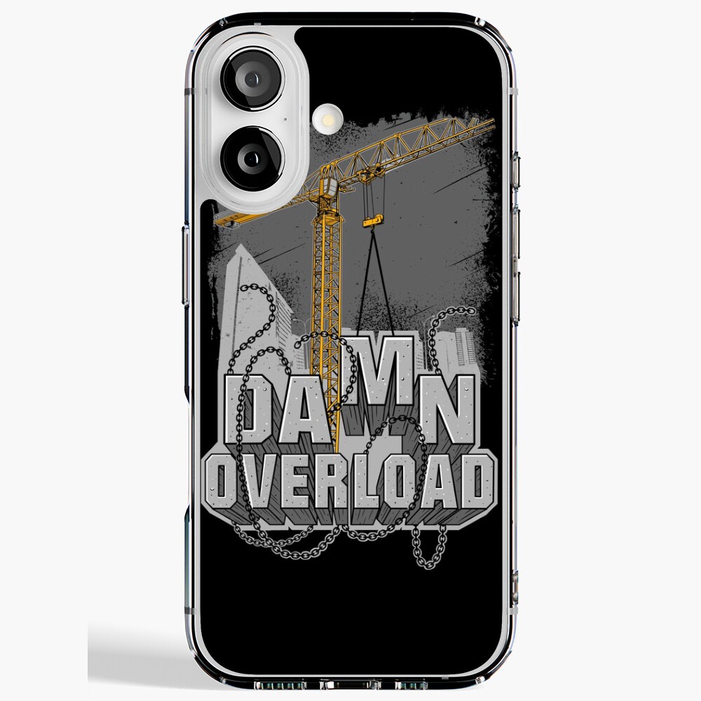 Tower Crane Damn Overload Sticker