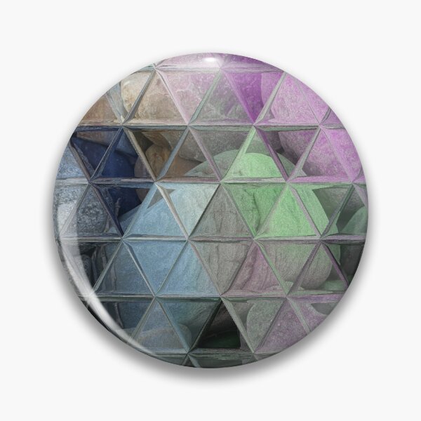 Item preview, Geometric Abstract Art Maximalist Style Boho Vibes Triangles Mosaic over Colorful Beach Pebbles 1 of 2 designed and sold by Beachy.