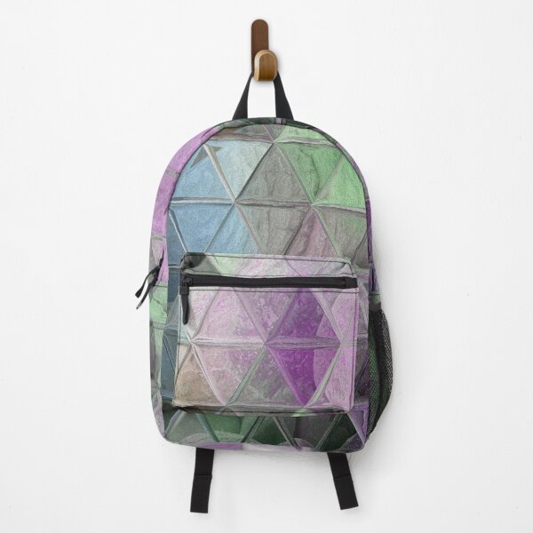 Item preview, Geometric Abstract Art Maximalist Style Boho Vibes Triangles Mosaic over Colorful Beach Pebbles 1 of 2 designed and sold by Beachy.