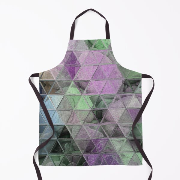 Item preview, Geometric Abstract Art Maximalist Style Boho Vibes Triangles Mosaic over Colorful Beach Pebbles 1 of 2 designed and sold by Beachy.
