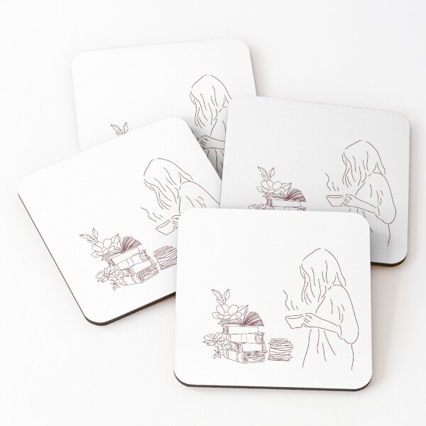 Item preview, flowery books and tea designed and sold by ApurwaArtShop.