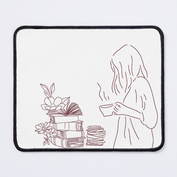 Item preview, flowery books and tea designed and sold by ApurwaArtShop.