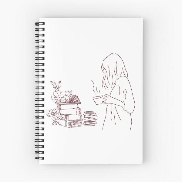 Item preview, flowery books and tea designed and sold by ApurwaArtShop.