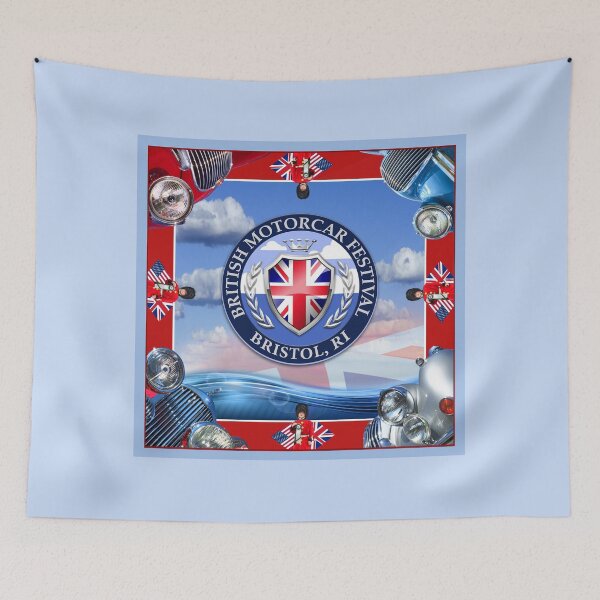 Item preview, British Motorcar Festival Scarf designed and sold by helmetheads.