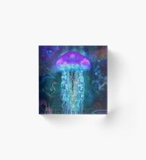 Cosmic Luminescence Acrylic Block