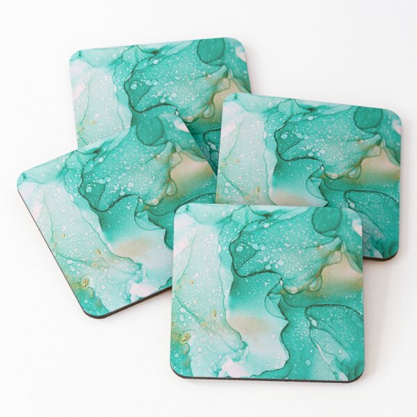 Item preview, Aqua Liquid Paint Marble  designed and sold by MysticMarble.