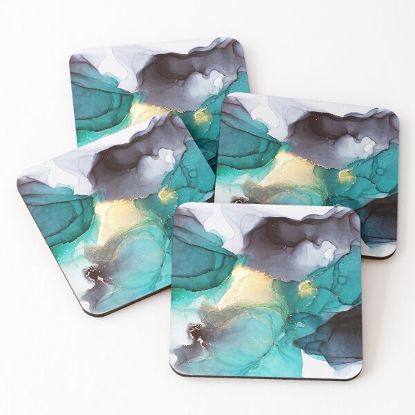 Item preview, Aqua Liquid Paint Marble 2 designed and sold by MysticMarble.