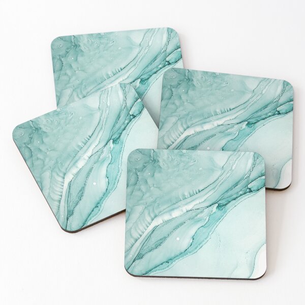 Item preview, Aqua Liquid Paint Marble 3 designed and sold by MysticMarble.