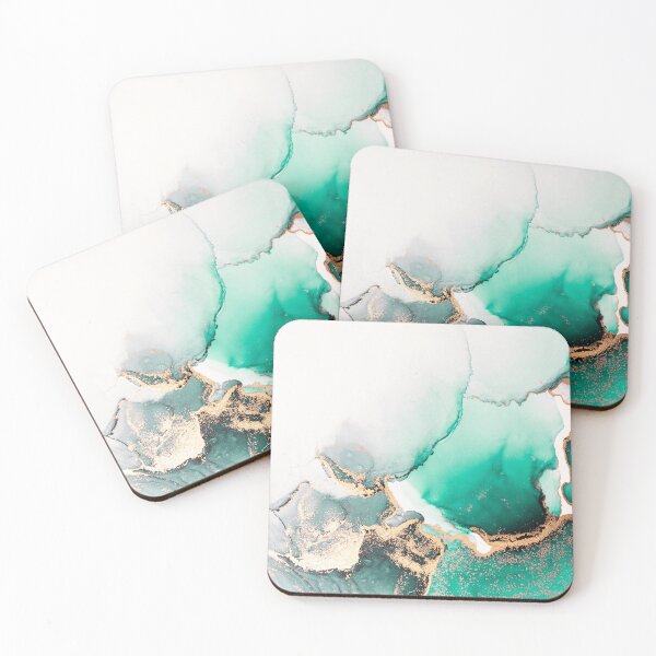 Item preview, Aqua Liquid Paint Marble 5 designed and sold by MysticMarble.