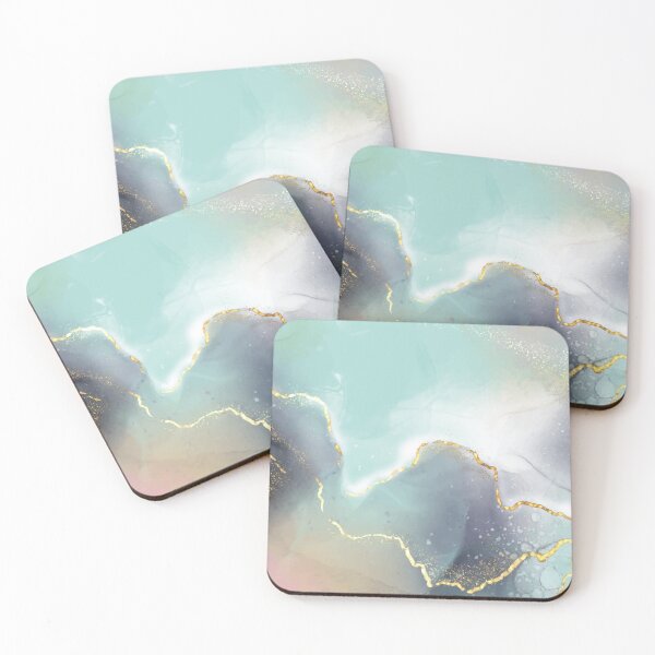 Item preview, Aqua Liquid Paint Marble 7 designed and sold by MysticMarble.