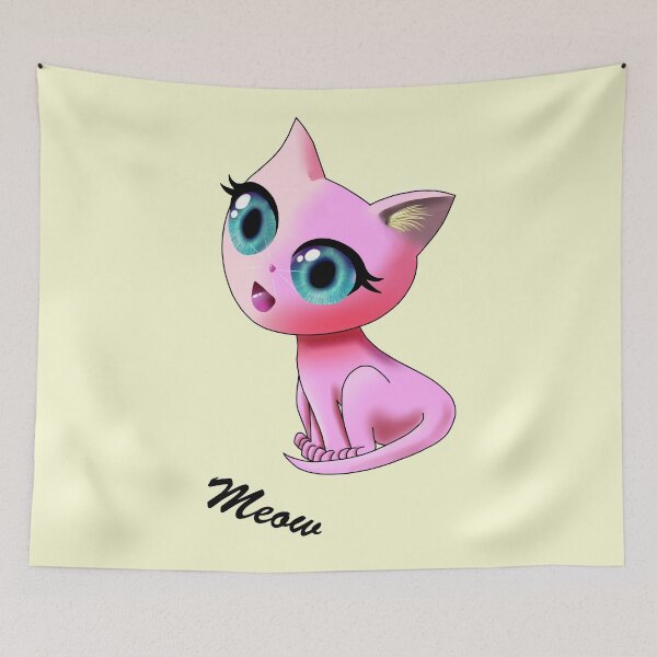 Item preview, Cute Pink Kitty designed and sold by Odelyn66.