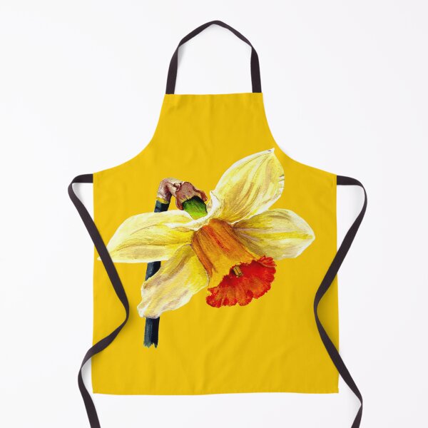 Item preview, Lady Hilaria Daffodil. Original Acrylic Painting by Jane Green. Yellow background designed and sold by janesg.